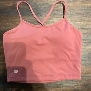 Ava Crop- Senita Athletics. Small. “Marsala” color